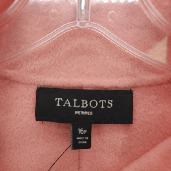 NWT TALBOTS Wool Blend Blazer Jacket Salmon Pink Size 16P - Picture 5 of 6